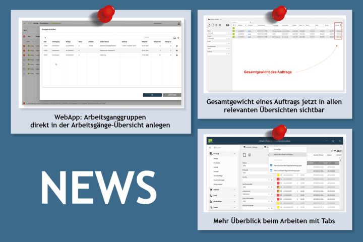 Neue Funktionen im Octoflex ERP im April