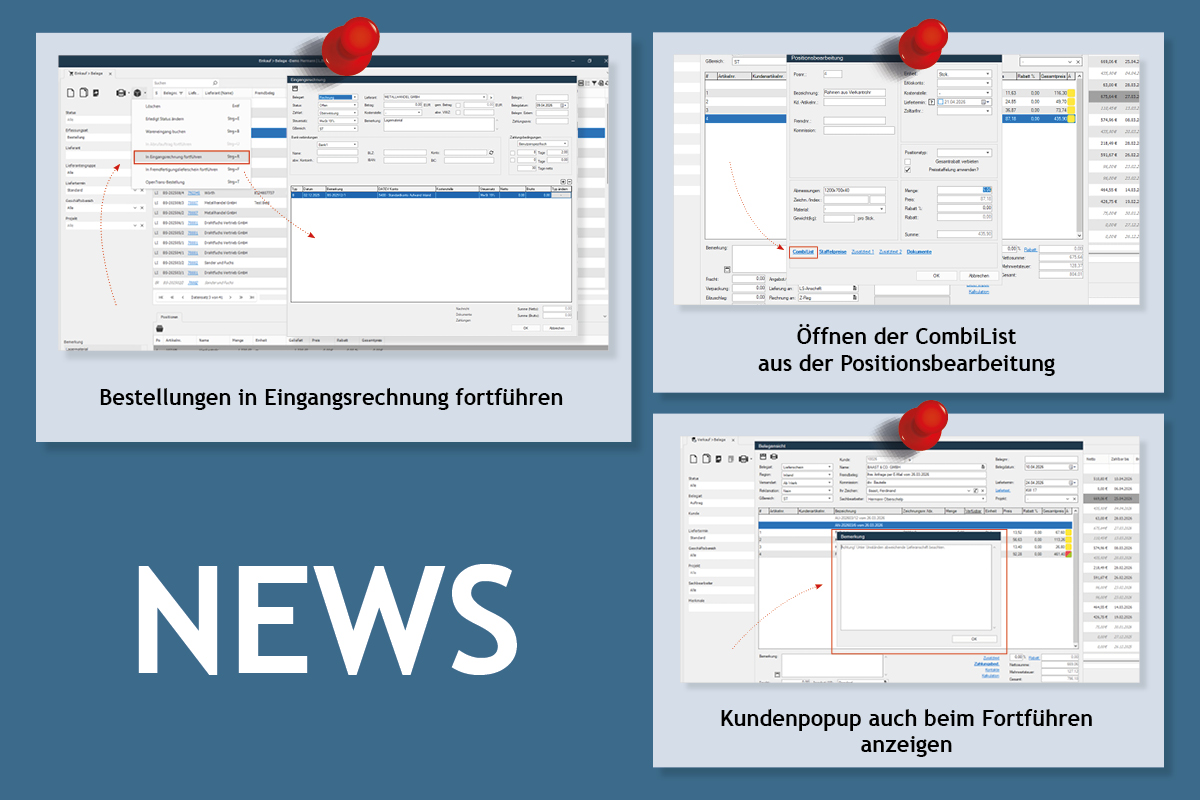 Neue Funktionen im Octoflex ERP im Mai