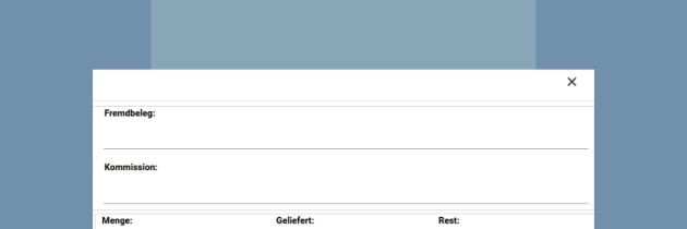 Im Wareneingang Artikel mit einem Klick auf den Auftrag buchen