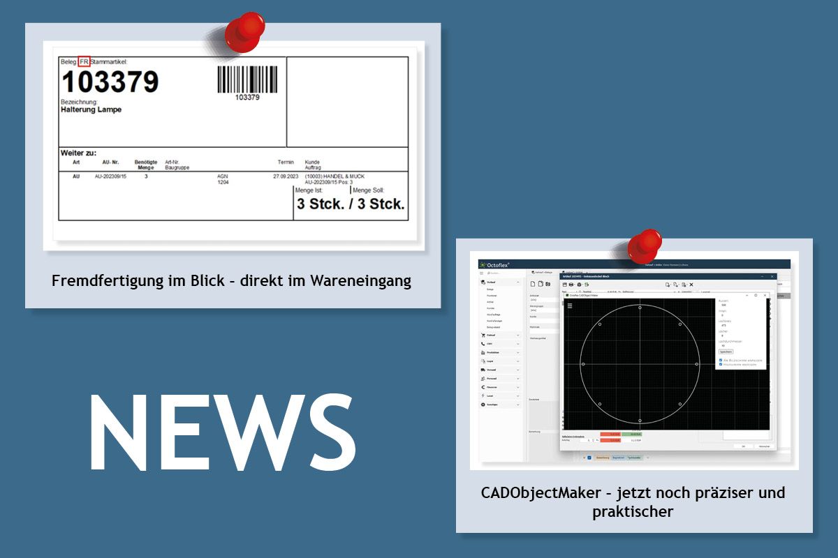 Neue Funktionen im Octoflex ERP im Oktober